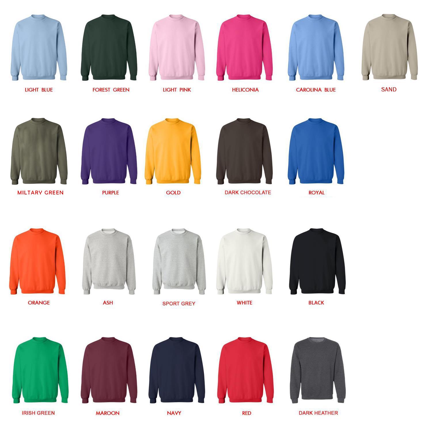sweatshirt color chart - Glo Gang Store