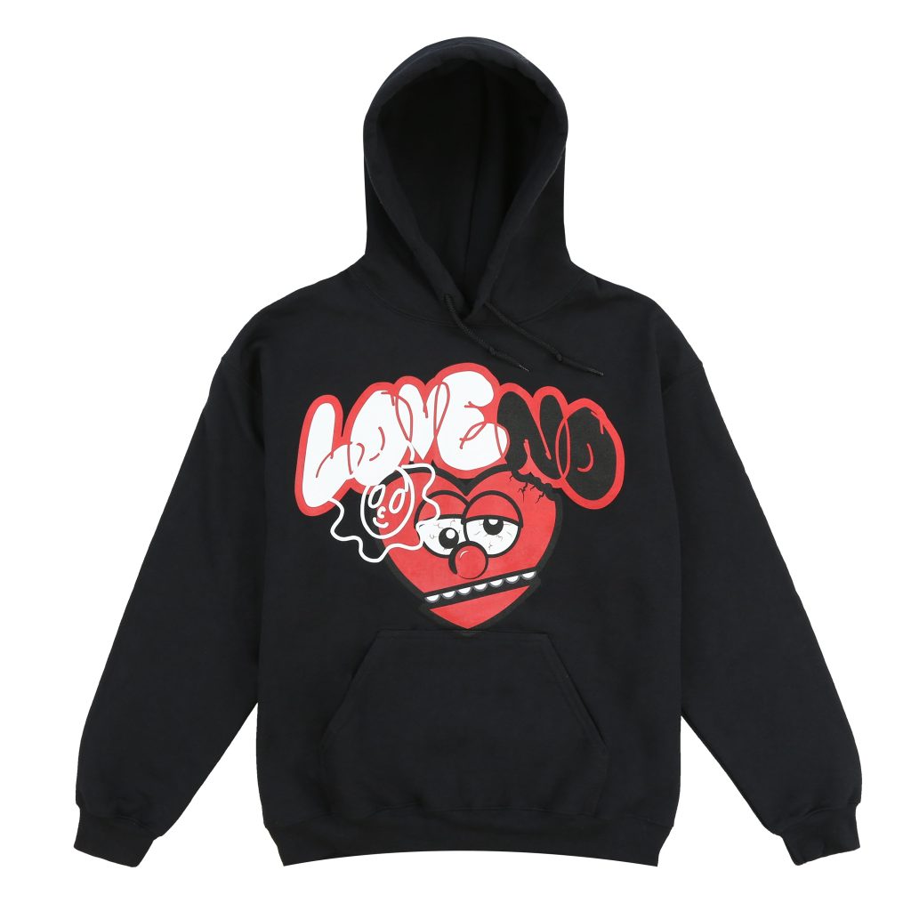 Hoodie Black LoveNoThot 1 scaled - Glo Gang Store