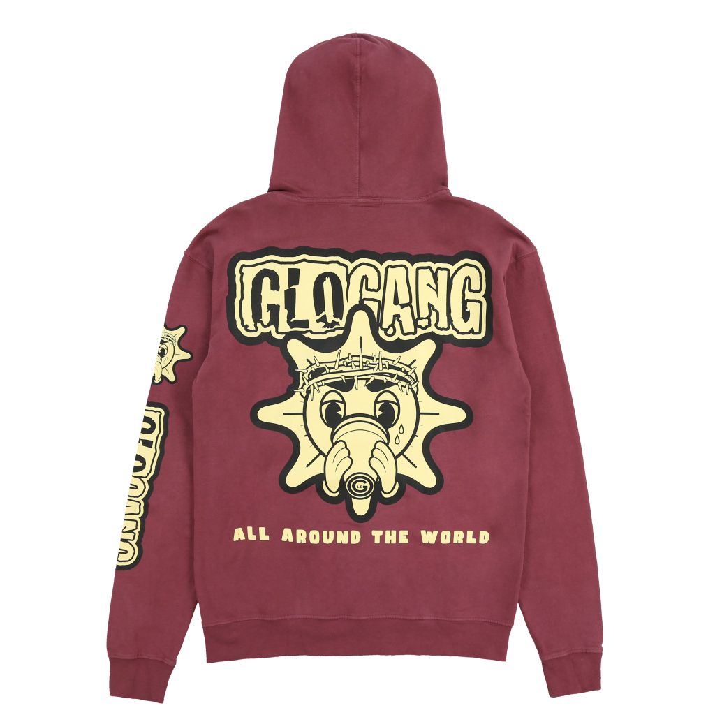 Hoodie GloCup Maroon 2 scaled - Glo Gang Store