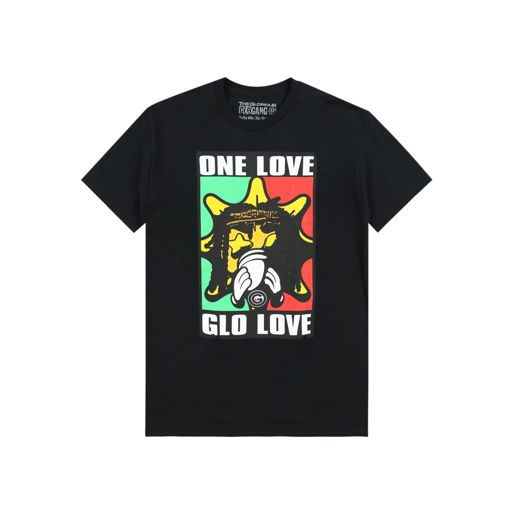 One Love Black Tee 01 scaled - Glo Gang Store