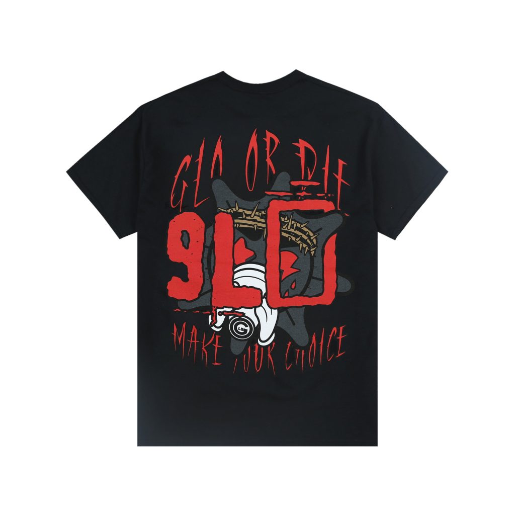 Saw Black Tee 02 scaled - Glo Gang Store