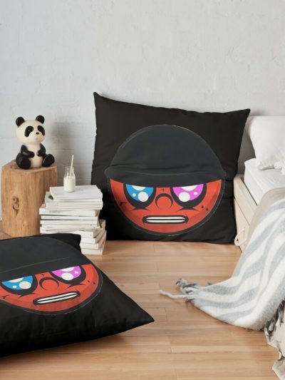 Red Glo Man (Glo Gang) Throw Pillow Official Glo Gang Merch