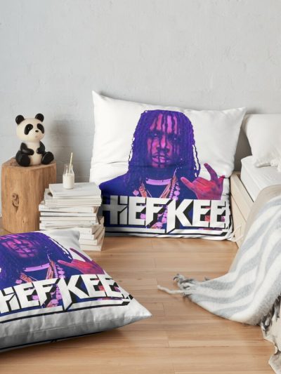 Keef Throw Pillow Official Glo Gang Merch