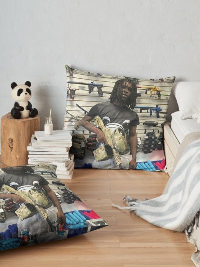 Chief Keef Throw Pillow Official Glo Gang Merch