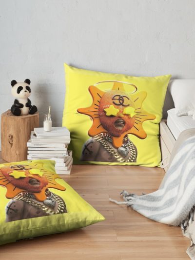 Glo Gang Nft Throw Pillow Official Glo Gang Merch