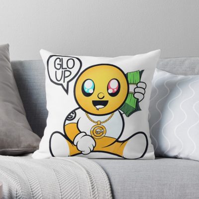 Glo Up Glogangworldwide Throw Pillow Official Glo Gang Merch