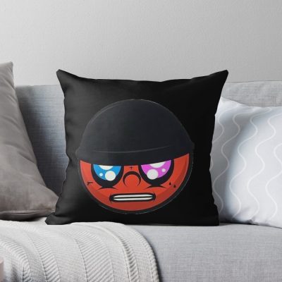 Red Glo Man (Glo Gang) Throw Pillow Official Glo Gang Merch