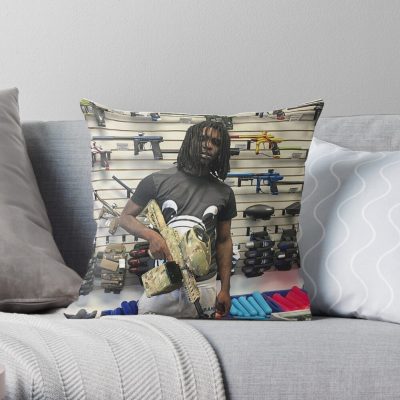 Chief Keef Throw Pillow Official Glo Gang Merch