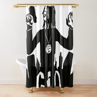 Gun Glo Gang Shower Curtain Official Glo Gang Merch