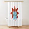 Chief Keef Glogang Glo Man Logo Artwork Shower Curtain Official Glo Gang Merch