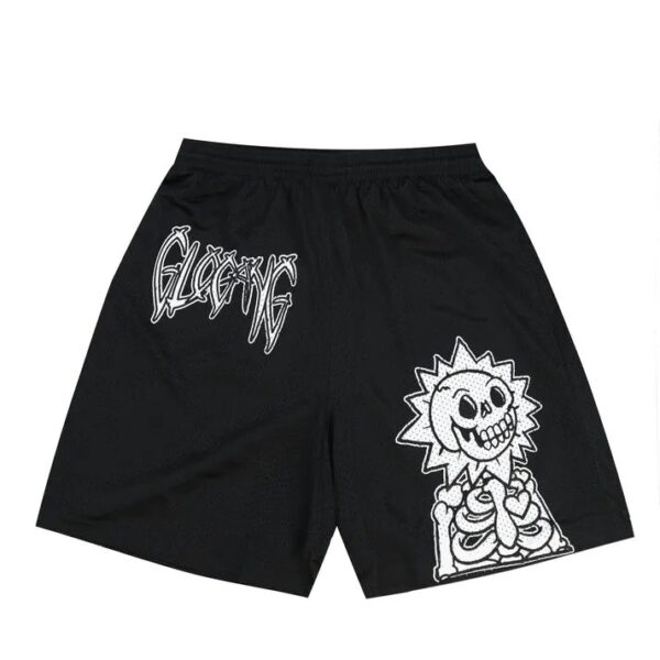 Glo Gang Skeleton Mesh Shorts (Black)