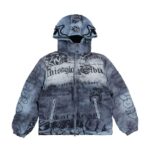 Glo Gang Tribune Puffer Jacket (Washed Denim)