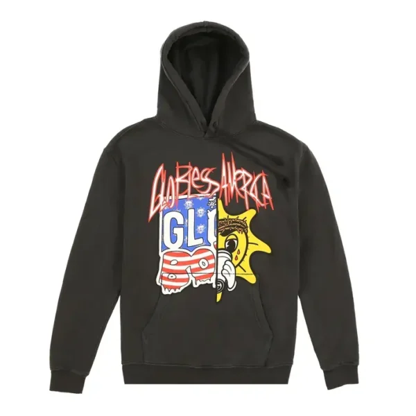 Glory Boyz God Bless America Hoodie (Vintage Blue)
